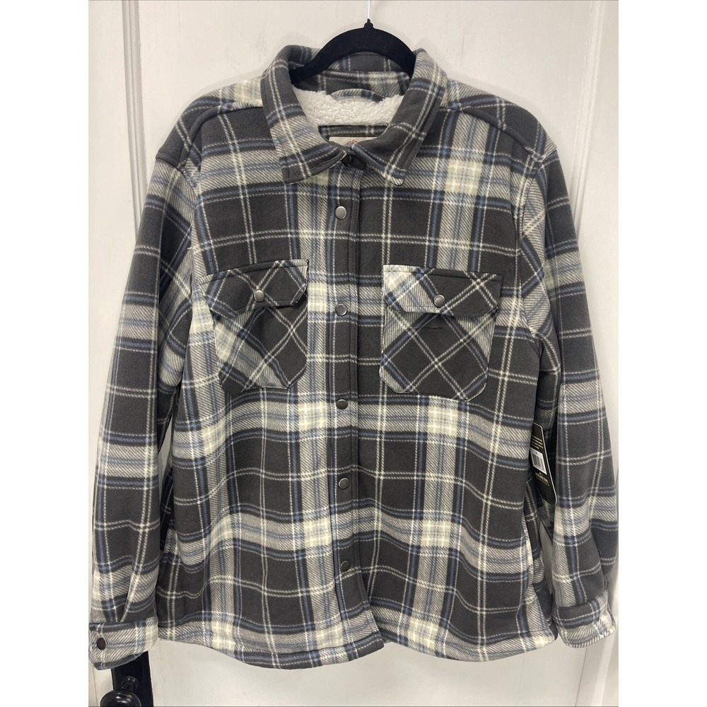 Women's Highland Trail Extra Large Button Up Fleece  Lined  Flannel Warm